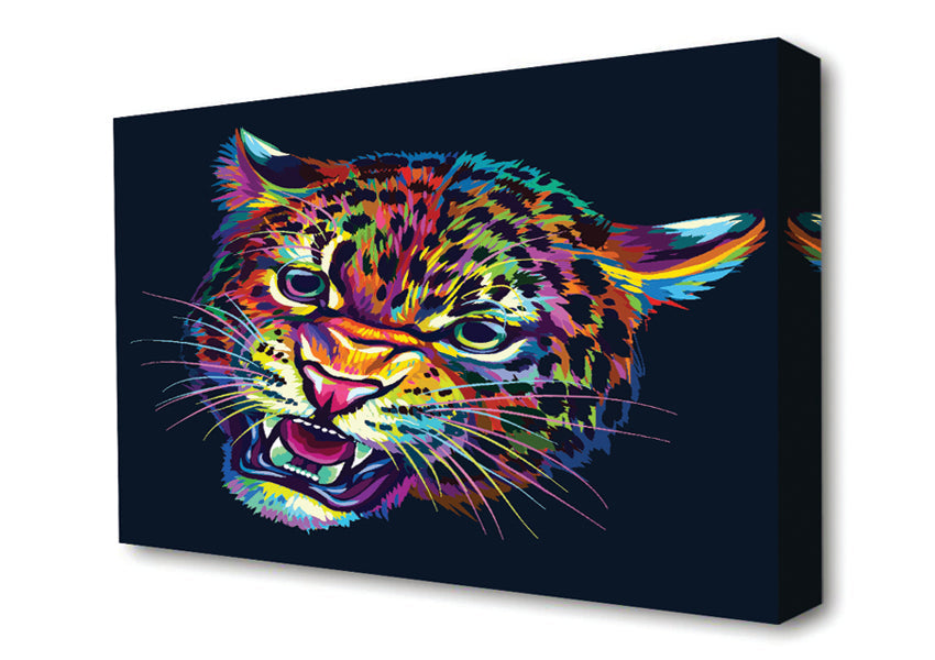 Rainbow Leopard Canvas Wall Art