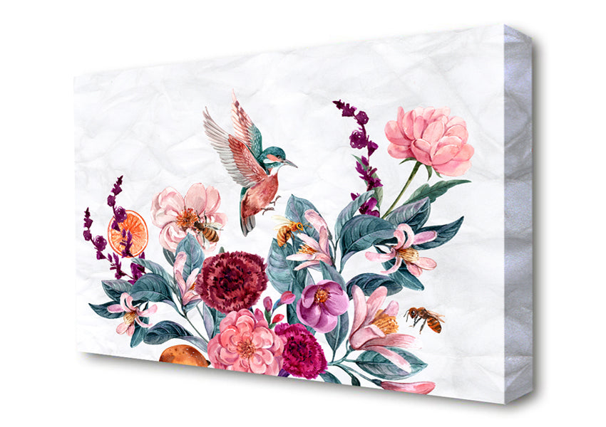 The Kingfisher Landing Canvas Wall Art