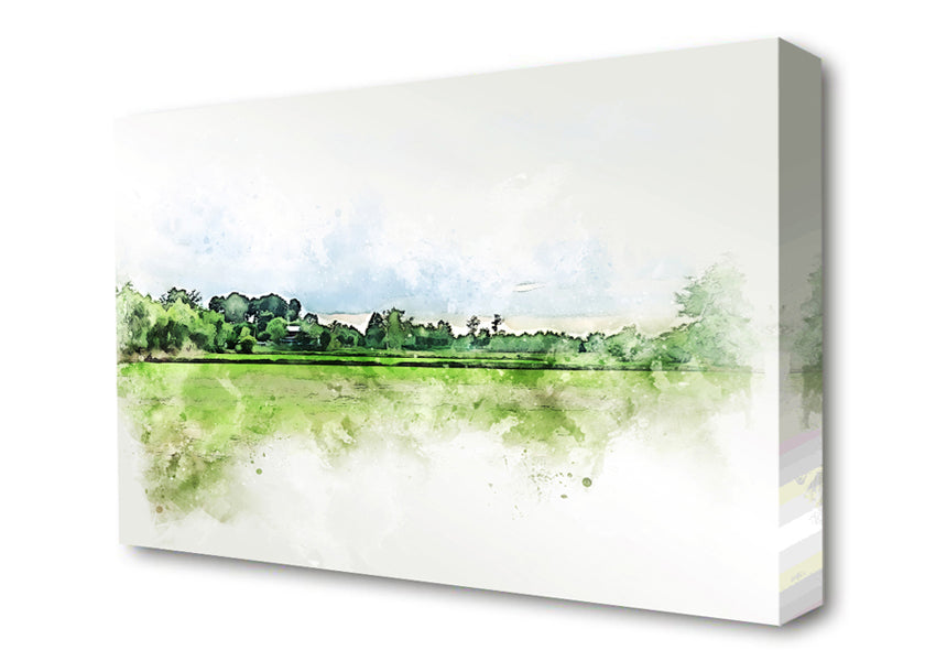 The Green Countryside Canvas Wall Art