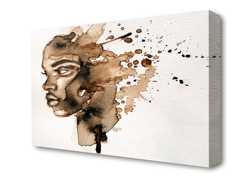 The Splatter Of Ink Portrait Canvas Wall Art