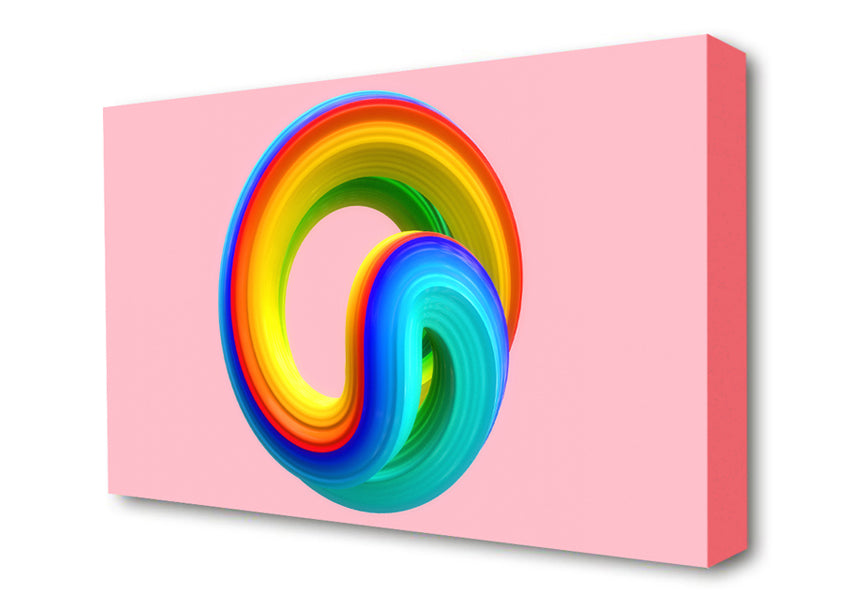 The Rainbow Swirl Paste Canvas Wall Art