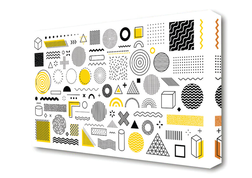 Mixture Of Shapes And Colours Canvas Wall Art