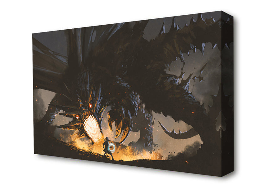 Take On The Dragon Canvas Wall Art