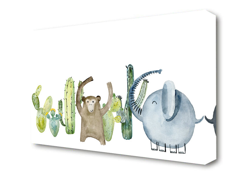 The Animal Party Canvas Wall Art