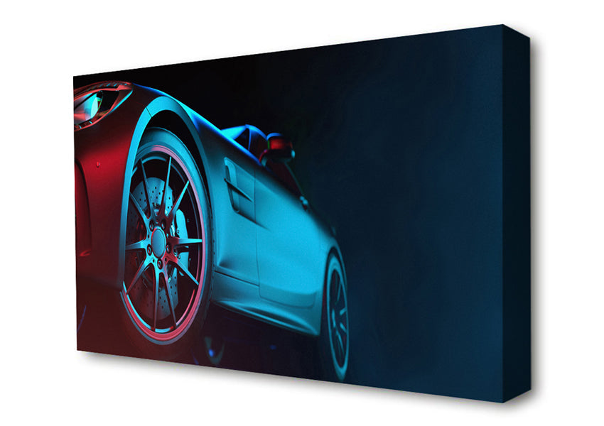 Sports Car Stance Canvas Wall Art