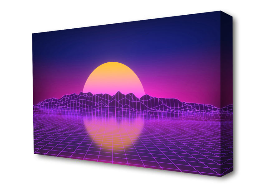 The Sun Retro Canvas Wall Art