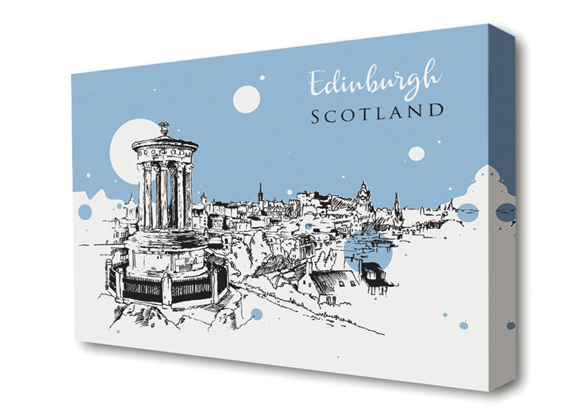 Scotland In Ink Canvas Wall Art