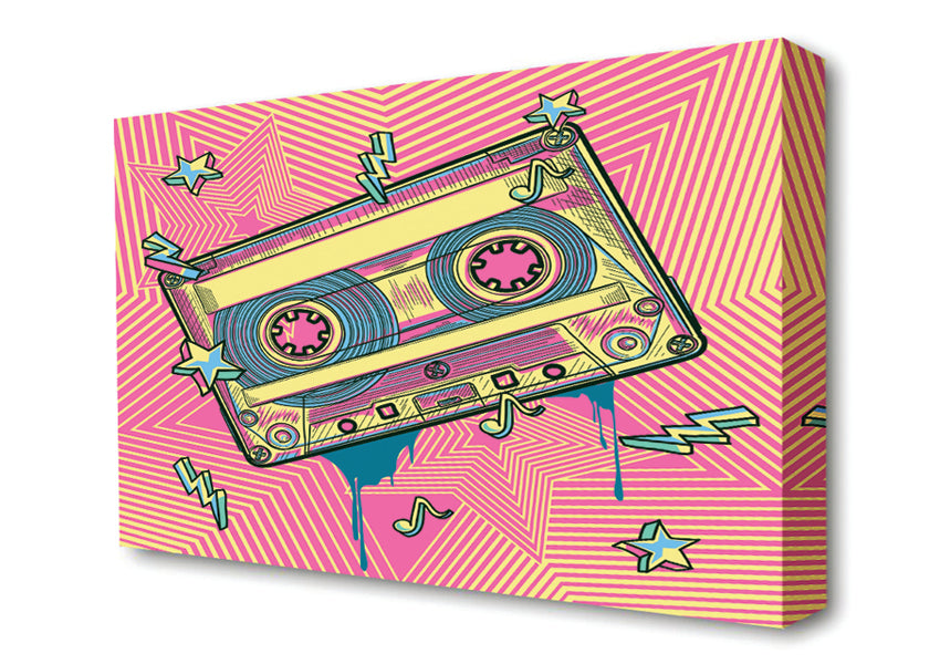 Cassette Tape Jungle Canvas Wall Art