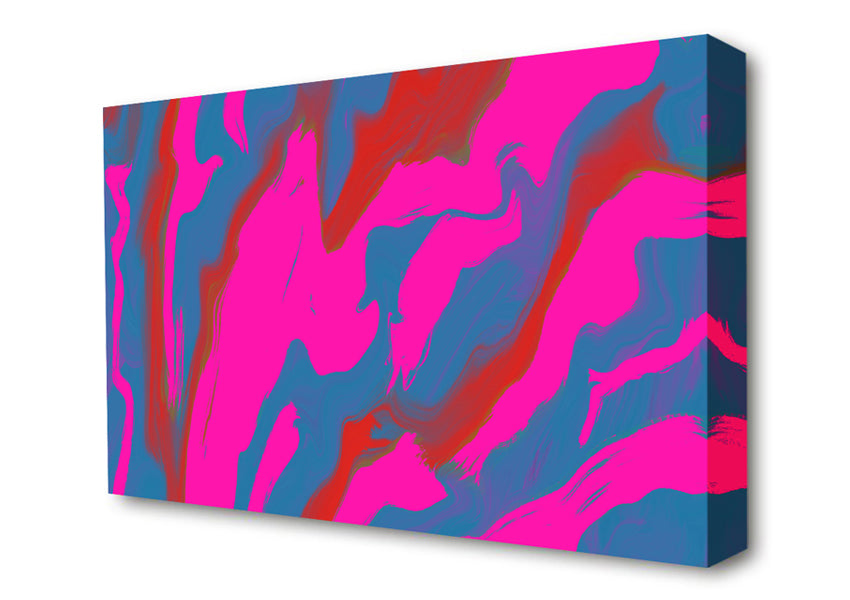 Neon Pink Strikes Canvas Wall Art