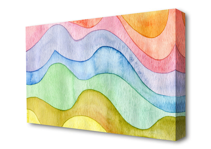 Flow Of The Colour Water Canvas Wall Art