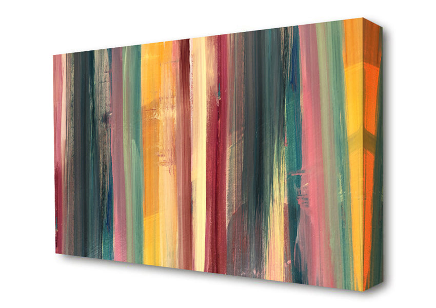 Vertical Colour Drop Lines Canvas Wall Art