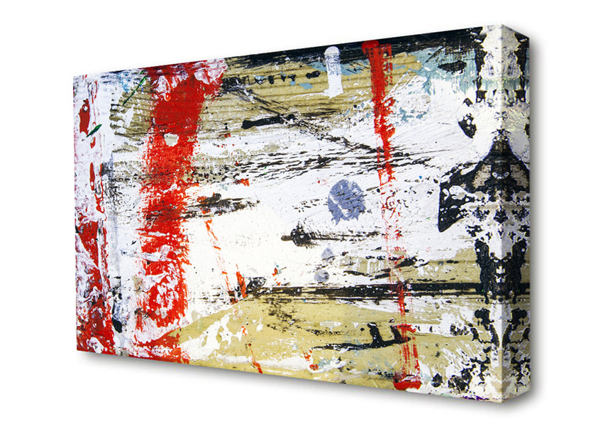 Distorted Red Patch Canvas Wall Art