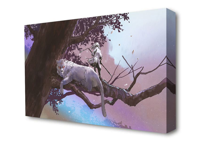 The Scary Mythical Cat Canvas Wall Art