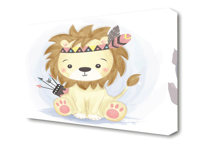 The Little Lion Archer Canvas Wall Art