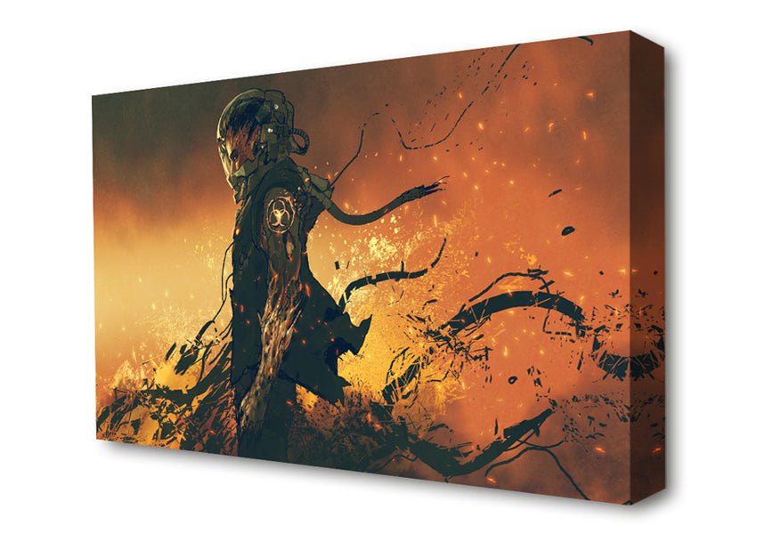 Walking Through The Fire Canvas Wall Art