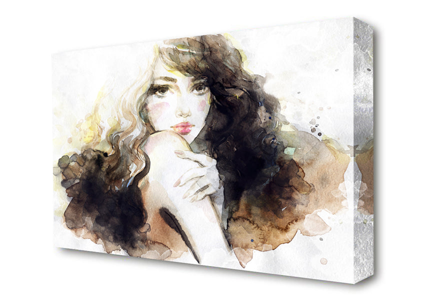 Coffee Coloured Portrait Canvas Wall Art