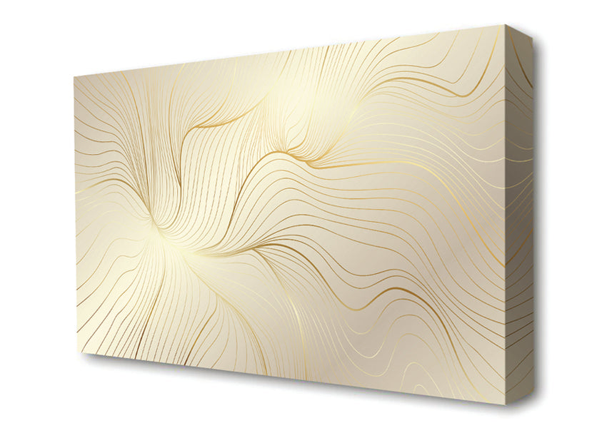 Gold Lines Of Power Canvas Wall Art