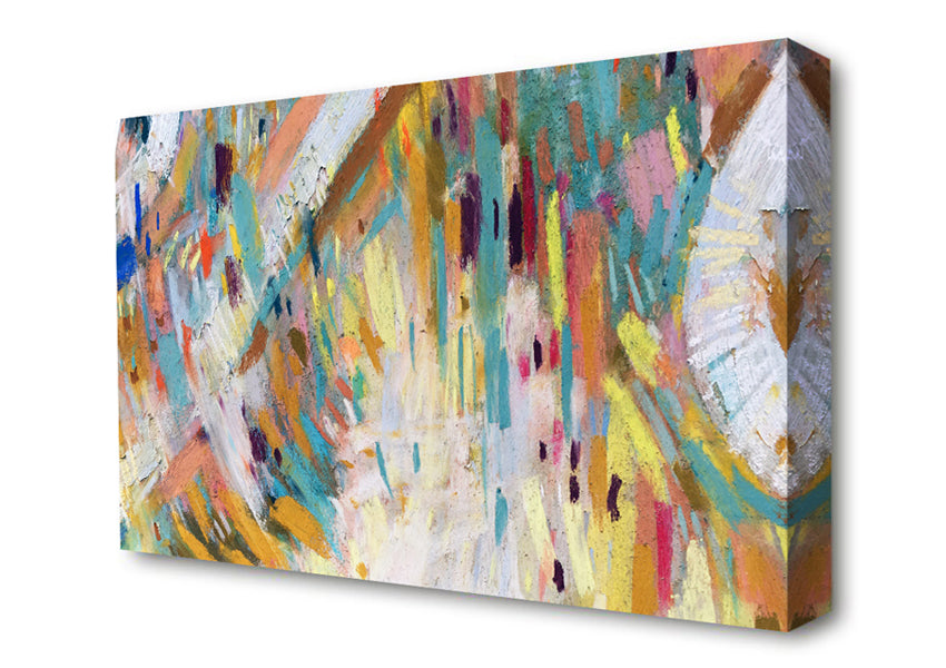 Strikes Of Pastels Canvas Wall Art