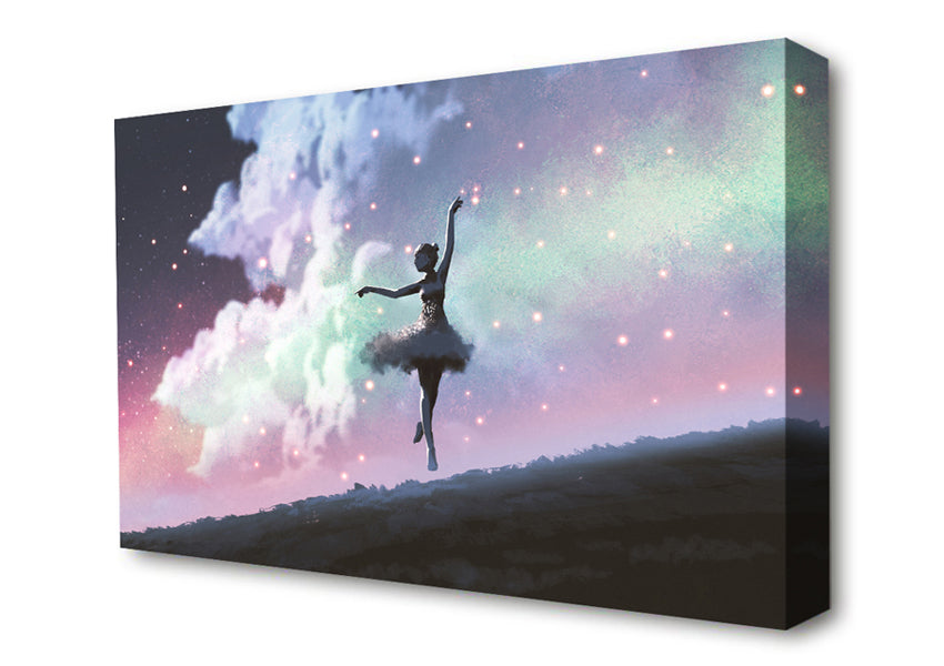 Ballerina In Space Canvas Wall Art