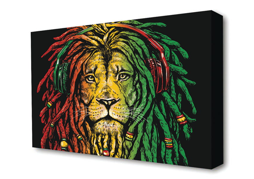 Rasta Lion Canvas Wall Art