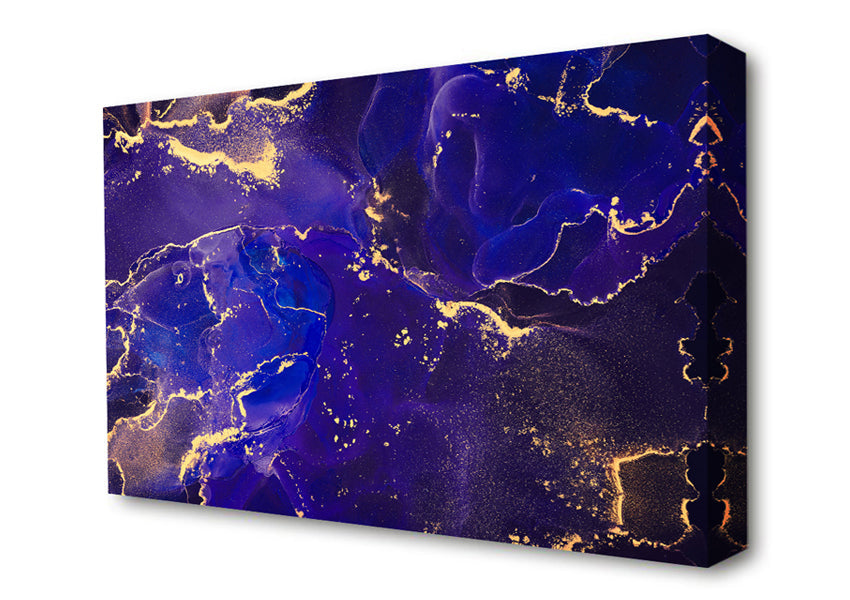 Royal Blue Glitter Canvas Wall Art
