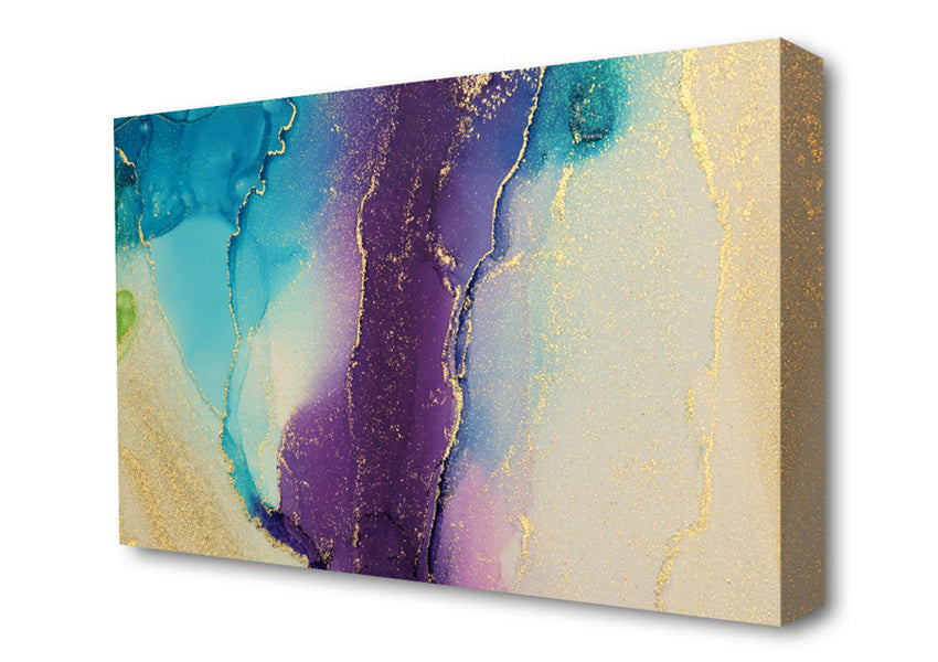The Purple Central Glitter Canvas Wall Art