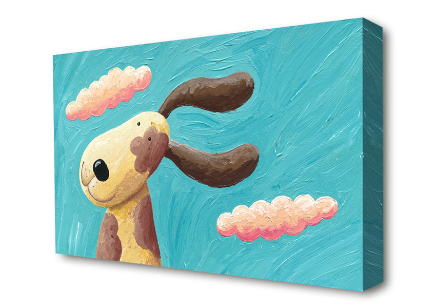The Dog In The Wind Canvas Wall Art