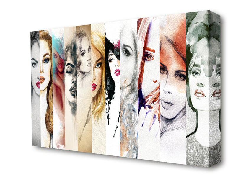 Womens Fashion Watercolour Canvas Wall Art