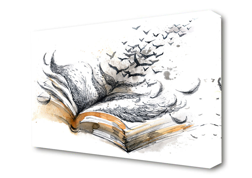 The Book Of Birds Canvas Wall Art
