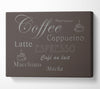 Kitchen Quote Coffee Delight Chocolate Canvas Wall Art