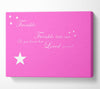 Nursery Quote Twinkle Twinkle Little Star 1 Vivid Pink Canvas Wall Art