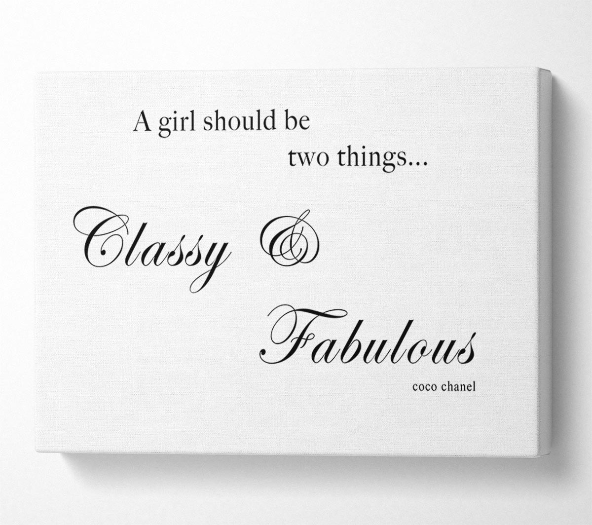 Classy n Fabulous White Canvas Wall Art