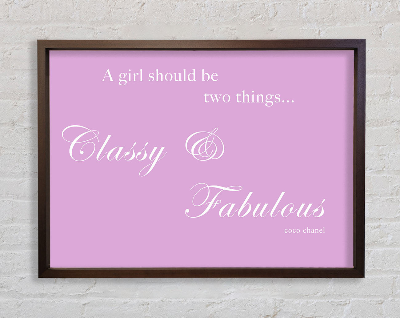 Classy n Fabulous Pink Framed Wall Art