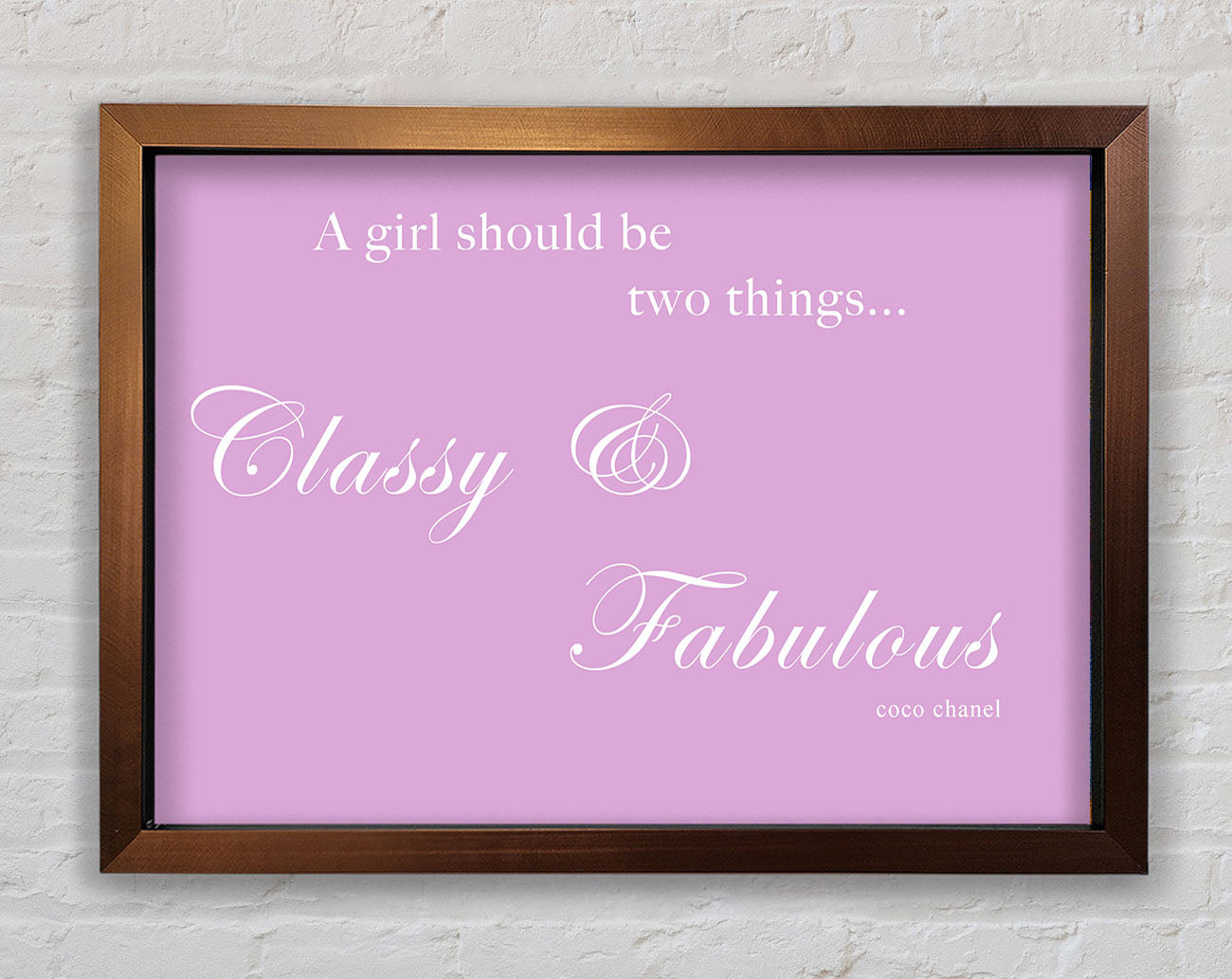 Classy n Fabulous Pink Framed Wall Art