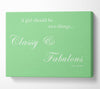 Classy n Fabulous Green Canvas Wall Art
