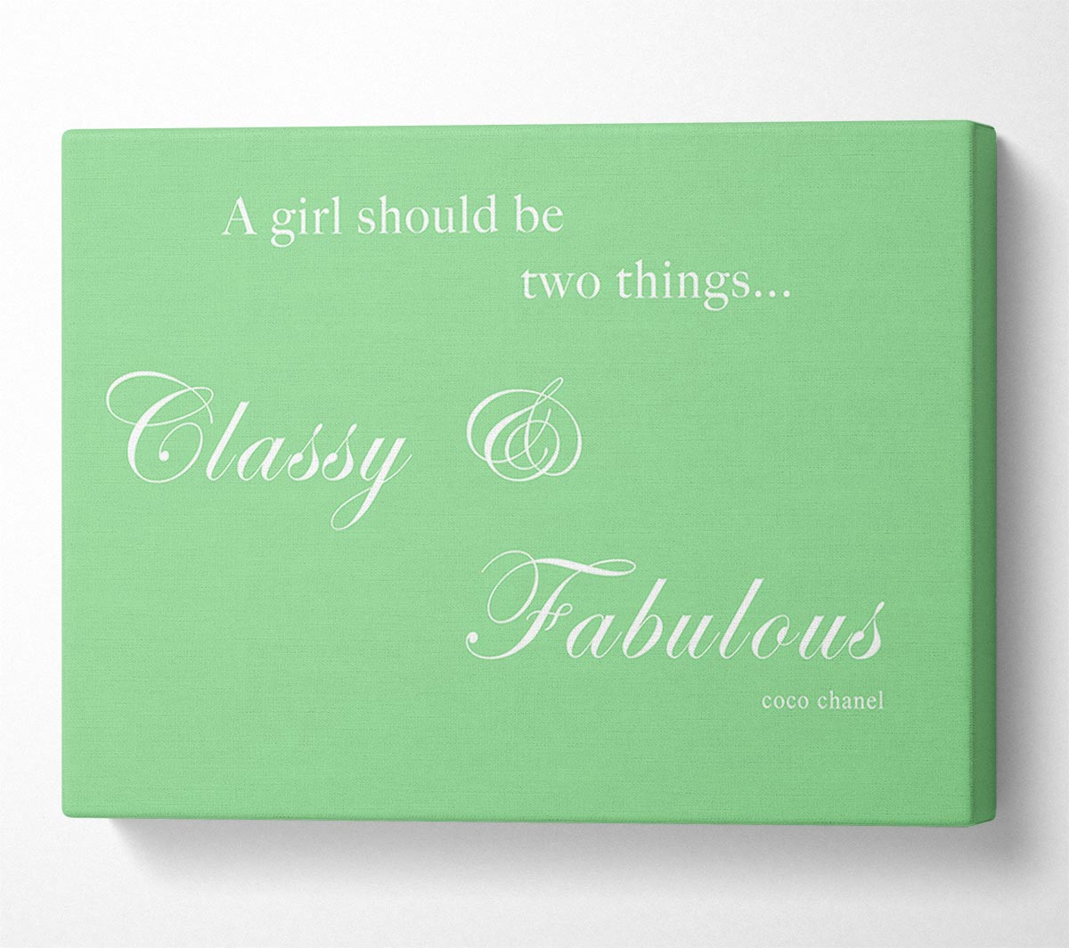 Classy n Fabulous Green Canvas Wall Art