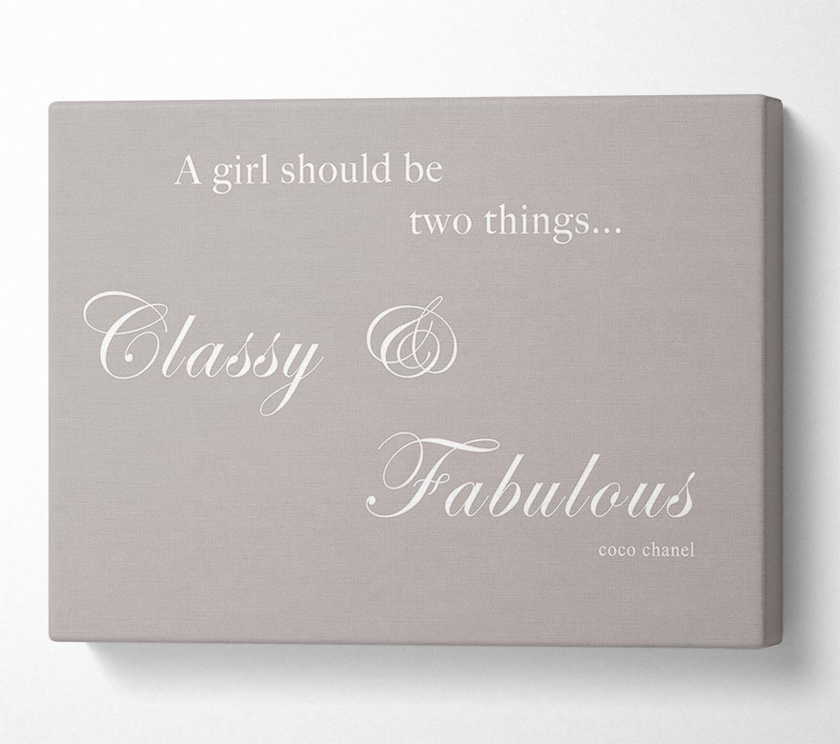 Classy n Fabulous Beige Canvas Wall Art