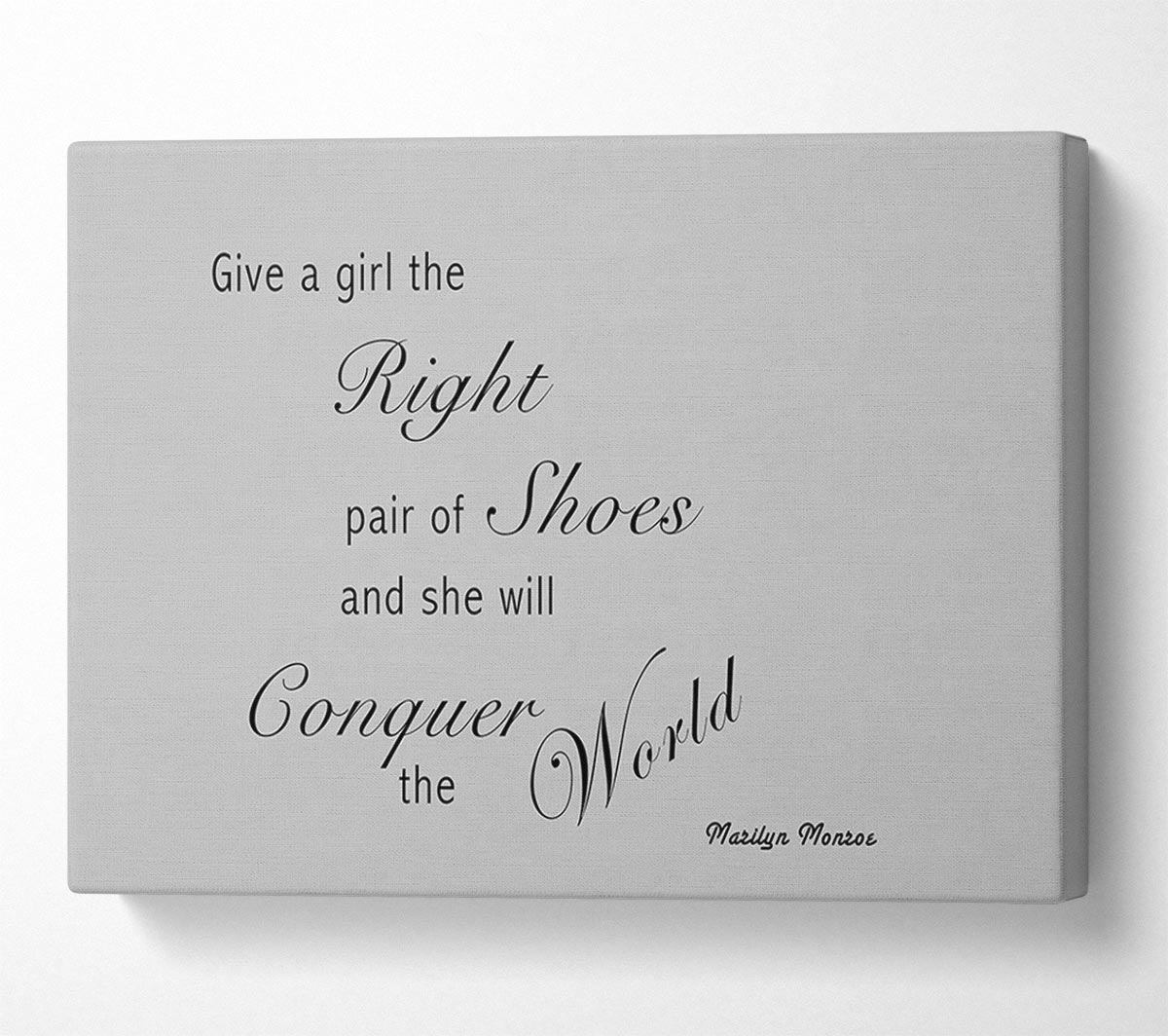 The Right Pair Of Shoes Marilyn Monroe Grey Canvas Wall Art
