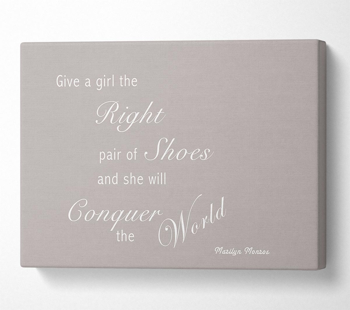 The Right Pair Of Shoes Marilyn Monroe Beige Canvas Wall Art