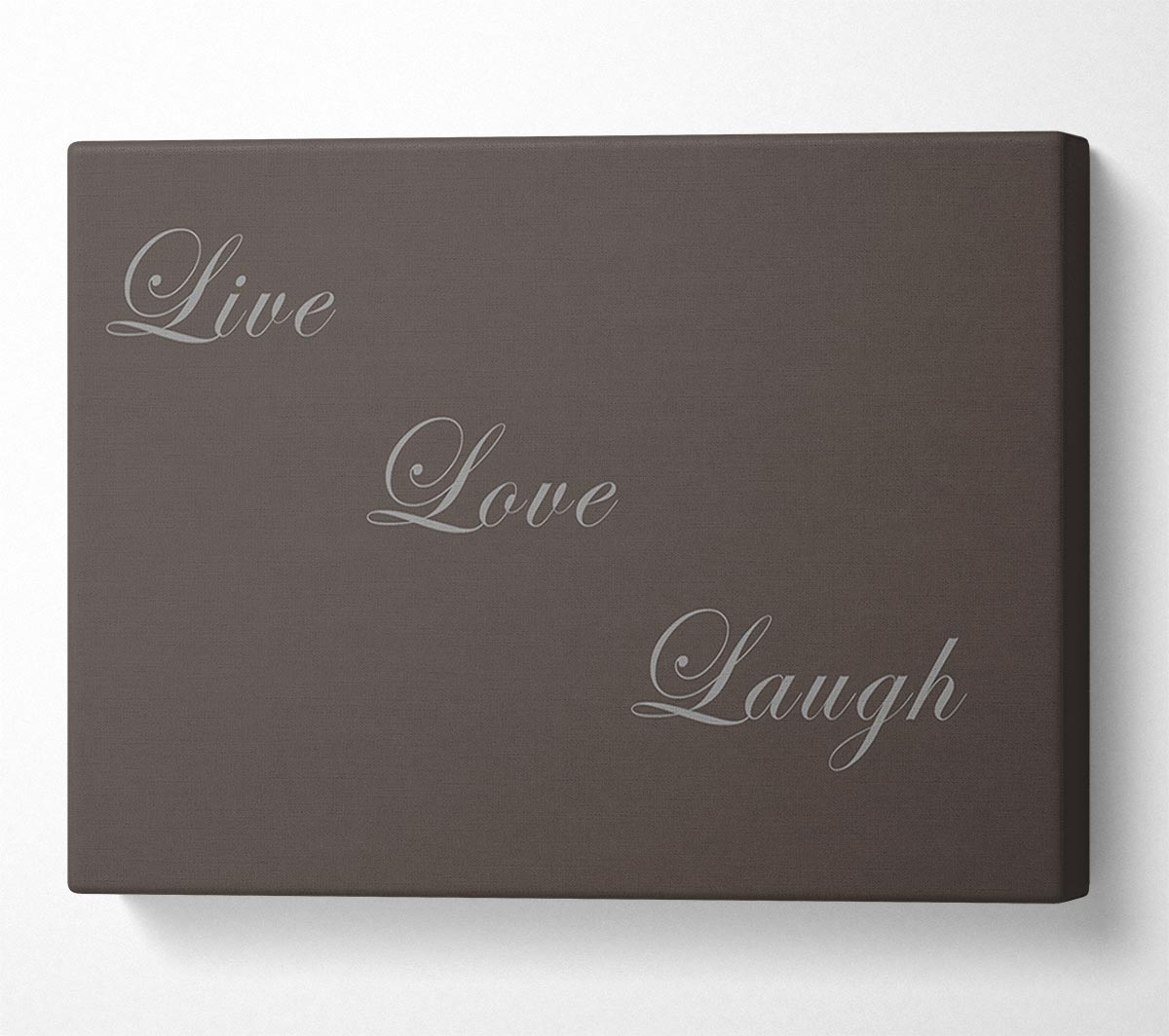 Love Quote Live Love Laugh Chocolate Canvas Wall Art