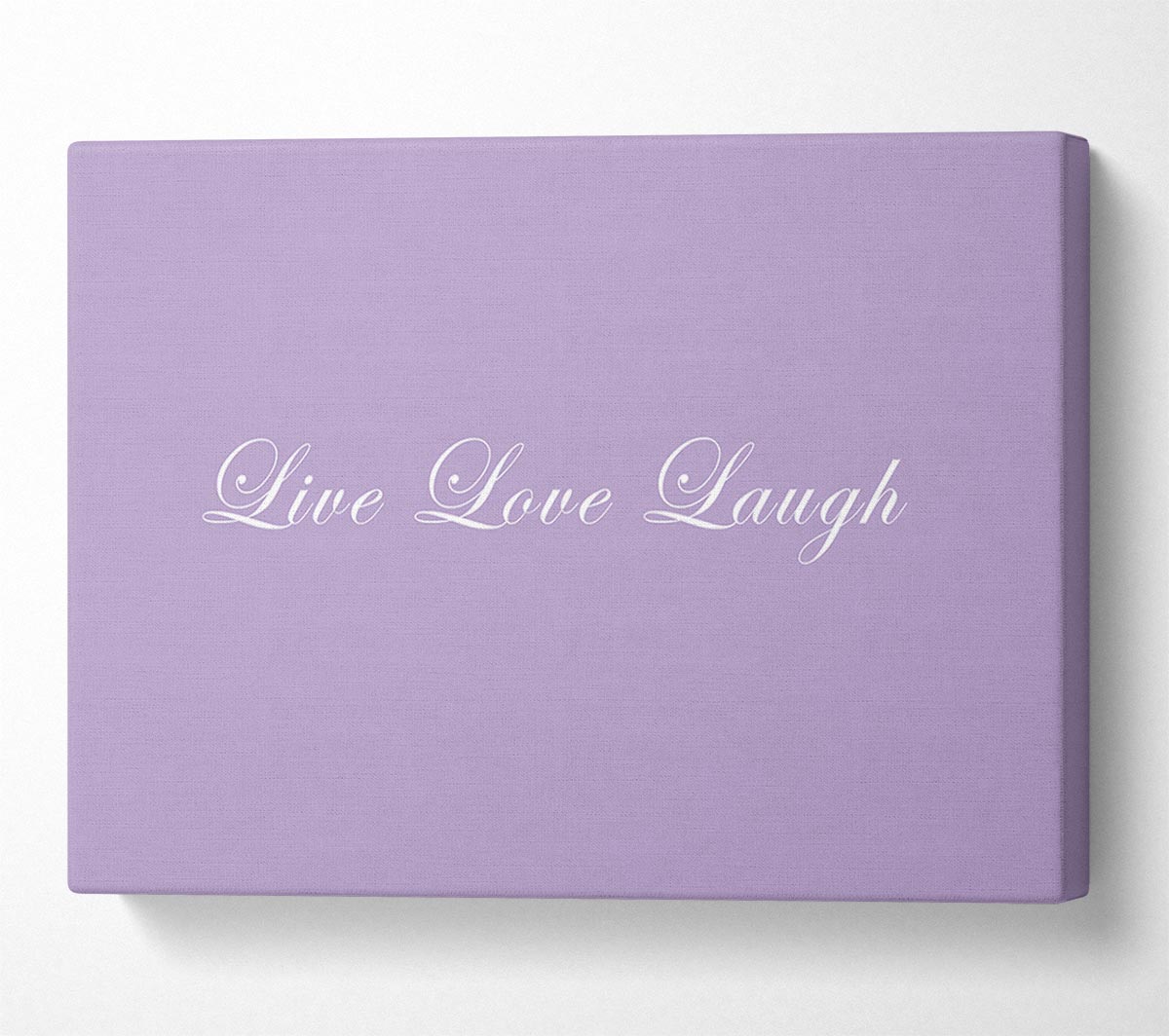 Love Quote Live Love Laugh 2 Lilac Canvas Wall Art