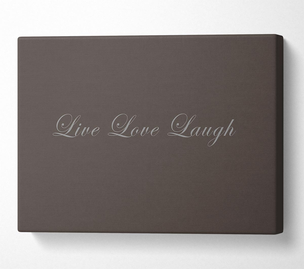 Love Quote Live Love Laugh 2 Chocolate Canvas Wall Art