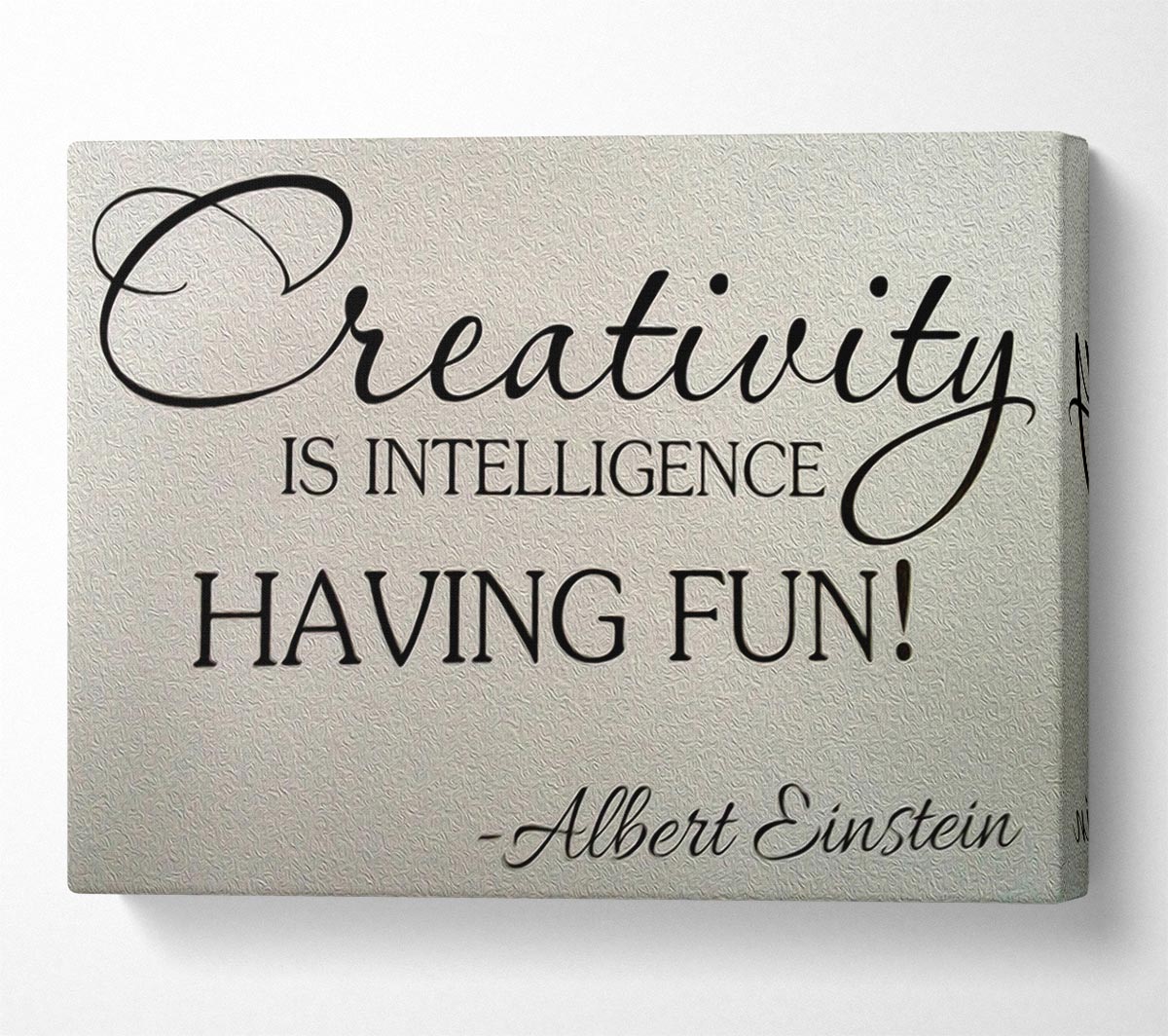 Motivational Quote Albert Einstein Creativity Is Intelligence Canvas Wall Art