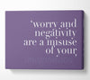 Dont Misuse Your Imagination Lilac Canvas Wall Art