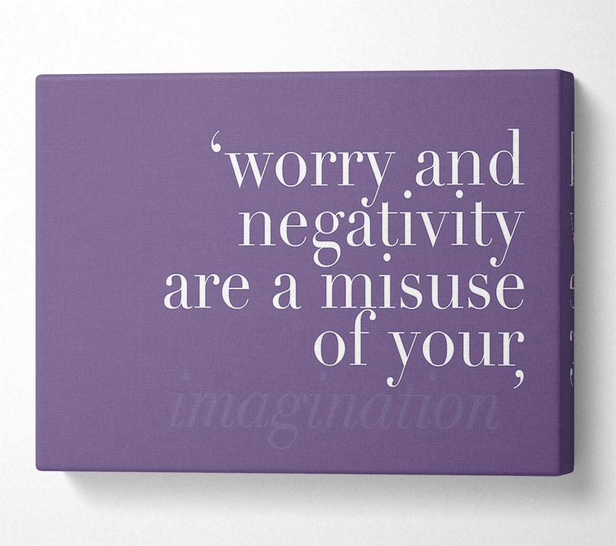 Dont Misuse Your Imagination Lilac Canvas Wall Art