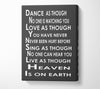Home Quote Heaven Is On Earth Canvas Wall Art