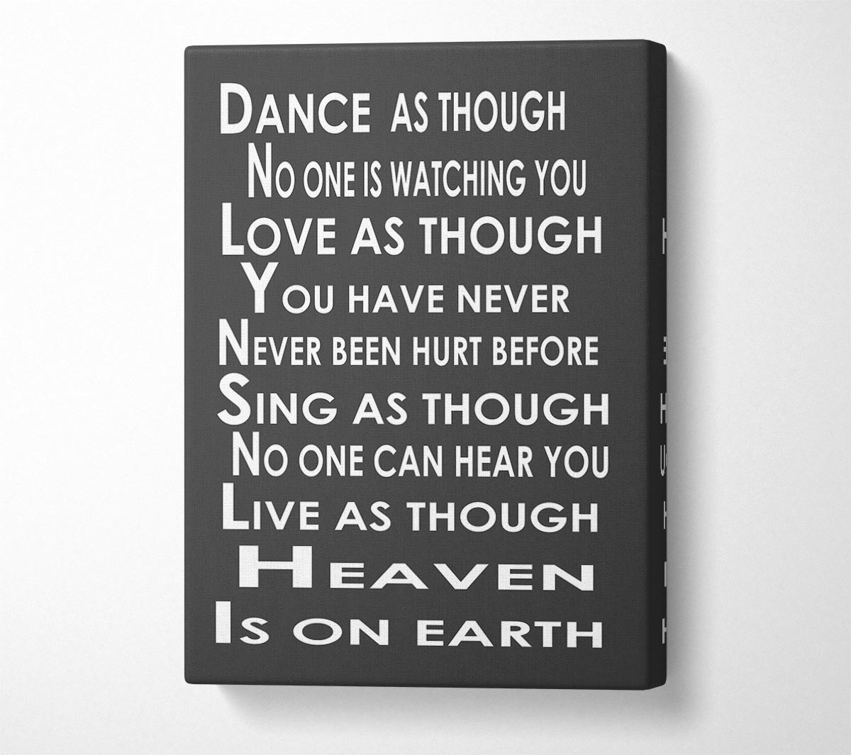 Home Quote Heaven Is On Earth Canvas Wall Art