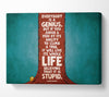 Motivational Quote Albert Einstein Everybody Is A Genius Canvas Wall Art