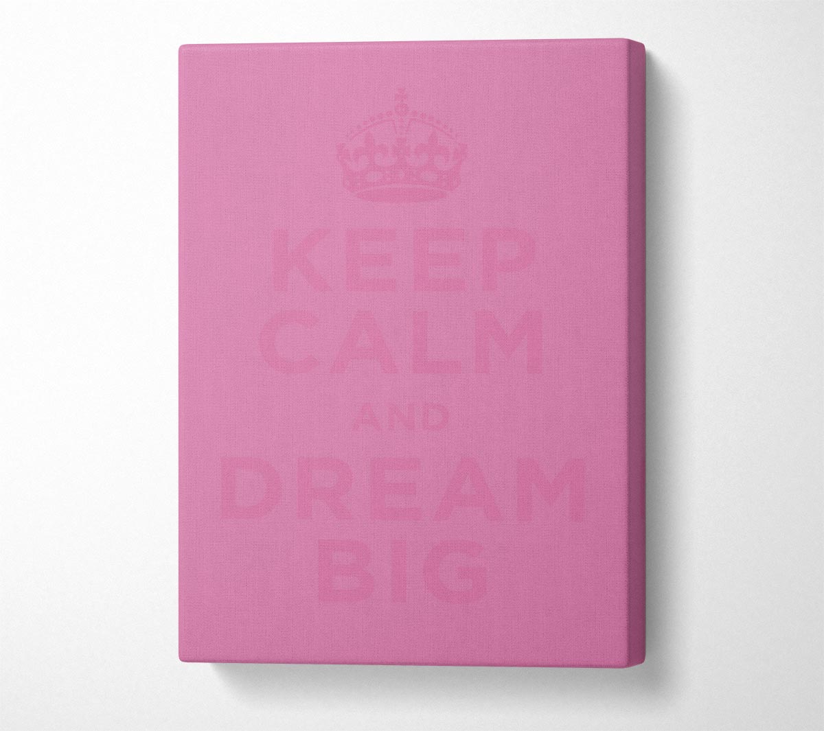 Keep Calm Dream Big Pink Canvas Wall Art
