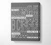 Live Your Dreams Grey Canvas Wall Art
